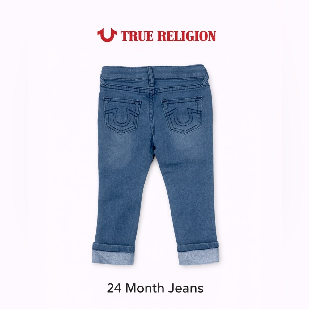 True Religion Toddler Jeans 24 Months Blue Rolled Cuff